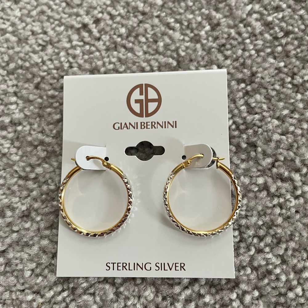 NWT Mixed metal Hoop Earrings

Sterling Silver & Gold
